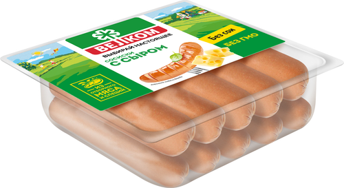 Сосиски ВЕЛКОМ с сыром, 450г, картинка