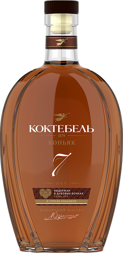Коньяк КОКТЕБЕЛЬ 7 лет выдержанный КВ 40%, 0.5л, изображение