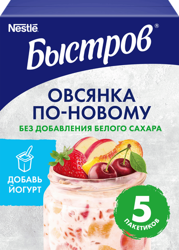 Хлопья овсяные БЫСТРОВ Ассорти, 175г, детальное фото