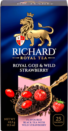 Чай черный RICHARD Royal Goji&Wild Strawberry арома, 25пак, вид