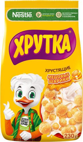 Готовый завтрак ХРУТКА Медовые шарики, 230г, детальное фото