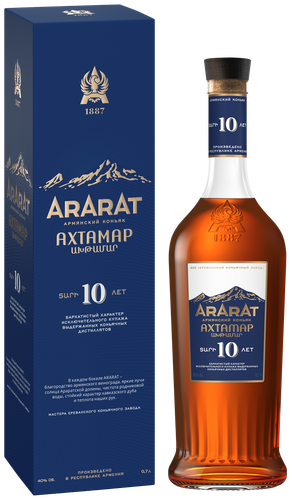 Коньяк АРАРАТ Ахтамар Армянский марочный старый КС 40%, п/у, 0.7л