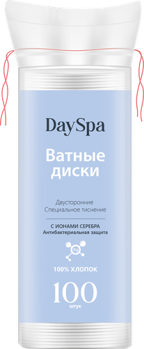 Диски ватные DAYSPA с ионами серебра, 100шт, фотография