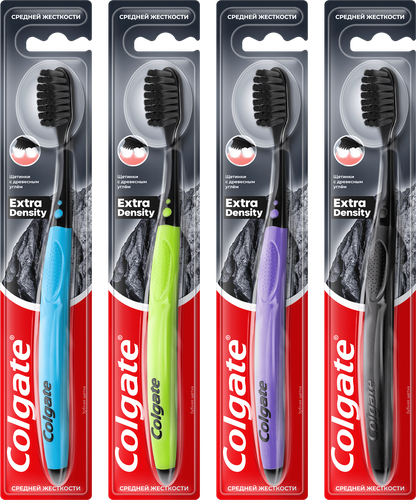 Зубная щетка COLGATE Extra Density, средней жесткости, фотография