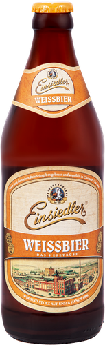 Пиво светлое EINSIEDLER Weissbier пшеничное нефильтрованное пастеризованное 5,2%, 0.5л, фото