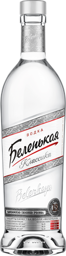 Водка БЕЛЕНЬКАЯ 40%, 1л, крупный план