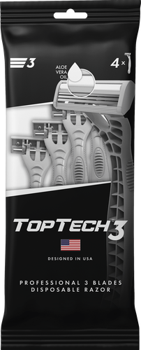 Бритва одноразовая TOPTECH 3, 4шт, фото
