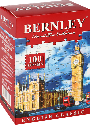 Чай черный BERNLEY Инглиш Классик Цейлонский, листовой, 100г, крупный план