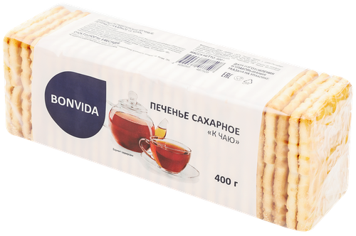Печенье сахарное BONVIDA К чаю, 400г, фотография