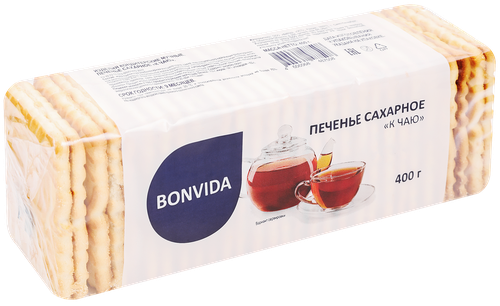 Печенье сахарное BONVIDA К чаю, 400г, фото