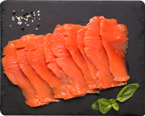 Форель Радужная слабосоленая филе-ломтики ЛЕНТА FRESH, весовая, изображение