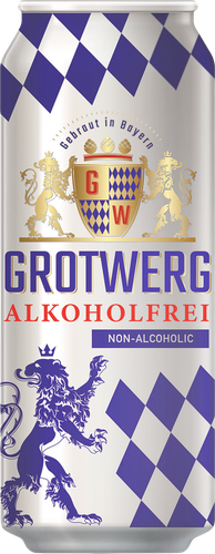 Пиво светлое безалкогольное GROTWERG Alkoholfrei фильтрованное пастеризованное не более 0,5%, 0.5л