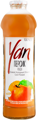Сок YAN Персиково-яблочный прямого отжима, 0.93л, фотография