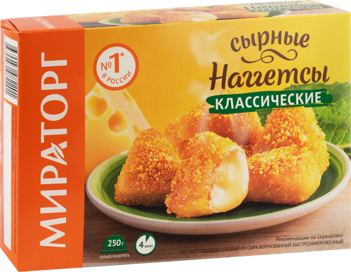 Наггетсы сырные МИРАТОРГ Классические, 300г, вид