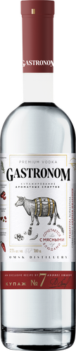 Водка GASTRONOM особая купаж №7 к мясным блюдам 37,5%, 0.5л, вид