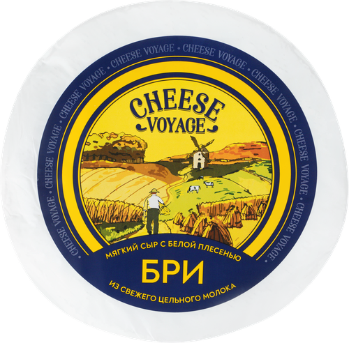 Сыр мягкий CHEESE VOYAGE Бри с белой плесенью 50–60%, без змж, весовой, детальное фото