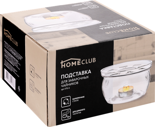 Подставка для заварочных чайников HOMECLUB стекло Арт. KTG-6, детальное фото