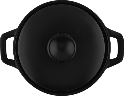 Форма для запекания HOMECLUB Matt Black, с крышкой, керамика, 600мл, картинка