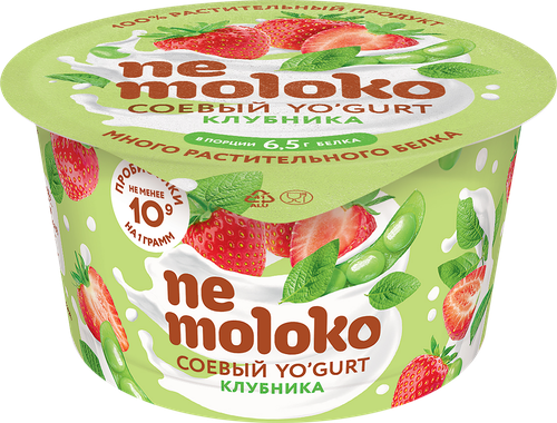 Продукт соевый NEMOLOKO Yo'gurt Клубника, 130г, картинка