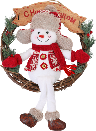 Венок HOMECLUB Гномик/Снеговик/Олень 30см, дизайн в ассортименте Арт. OH-2022-404, крупный план