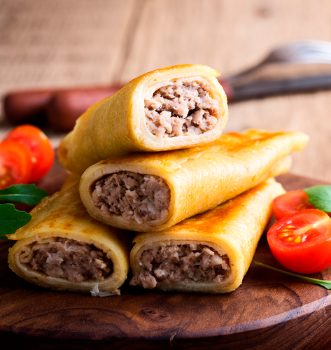 Блины с мясом НАТУРБУФЕТ, 360г, крупный план