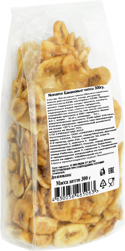 Чипсы банановые, 300г, крупный план