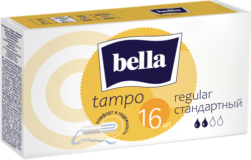Тампоны BELLA Tampo Regular без аппликатора, 16шт, вид