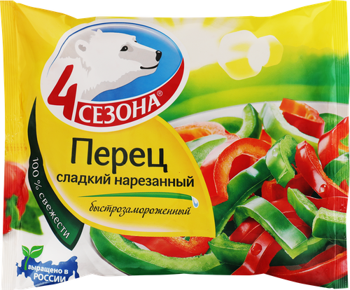Перец сладкий замороженный 4 СЕЗОНА нарезанный, 400г, детальное фото