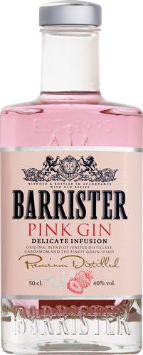 Джин BARRISTER Pink дистиллированный 40%, 0.5л, фото