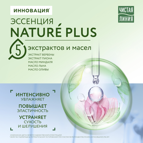 Маска тканевая для лица ЧИСТАЯ ЛИНИЯ Интенсивное увлажнение с экстрактом василька, 19,7г, вид