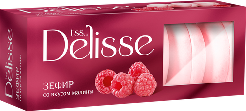 Зефир DELISSE со вкусом малины, 210г, вид