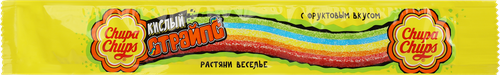 Мармелад экструдированный CHUPA CHUPS Страйпс с фруктовым вкусом, 10,5г, изображение