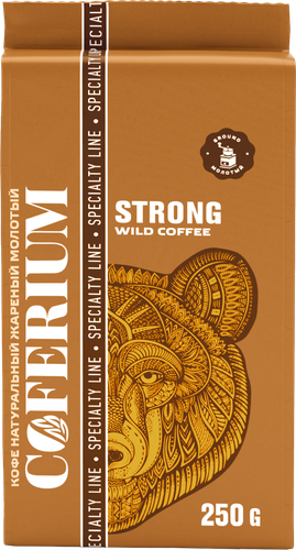 Кофе молотый COFERIUM Strong, 250г, вид