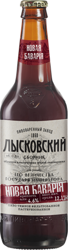 Пиво темное НОВАЯ БАВАРИЯ фильтрованное пастеризованное 4,6%, 0.5л, фото