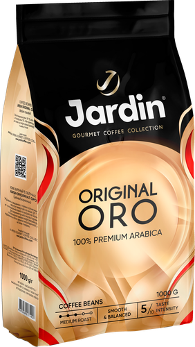 Кофе зерновой JARDIN Ориджинал оро жареный, 1кг, вид