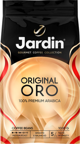 Кофе зерновой JARDIN Ориджинал оро жареный, 1кг, вид