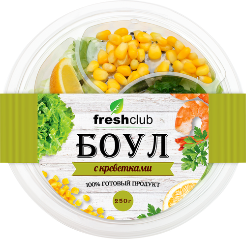 Боул с креветками FRESHCLUB, 230г, крупный план