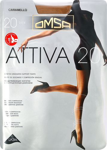 Колготки женские OMSA Attiva 20 den caramello 2, фотография