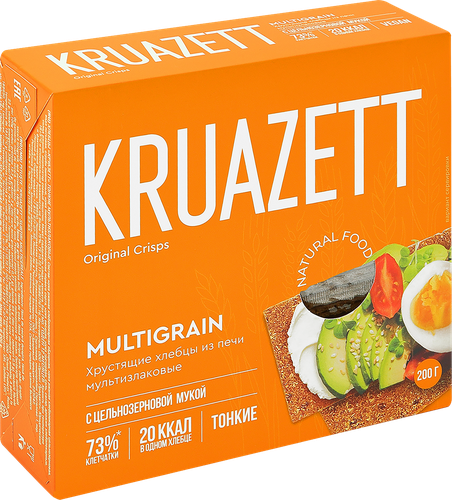 Хлебцы мультизлаковые KRUAZETT тонкие, 200г, детальное фото