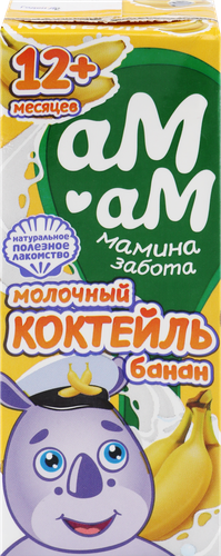 Коктейль молочный АМ-АМ с бананом 2,5%, без змж, 205г, изображение