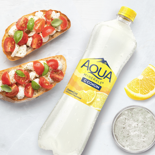 Вода питьевая AQUA MINERALE Juicy Лимон негазированная, 1л, изображение