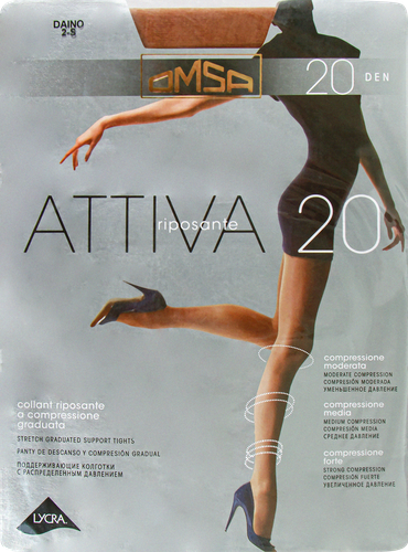 Колготки женские OMSA Attiva 20 den daino 2, изображение