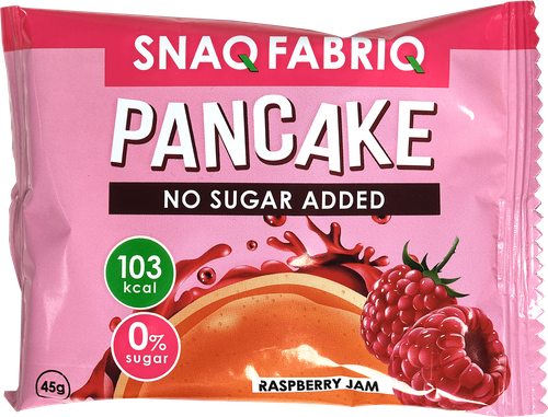 Панкейк SNAQ FABRIQ с начинкой малиновый джем, неглазированный, 45г, детальное фото