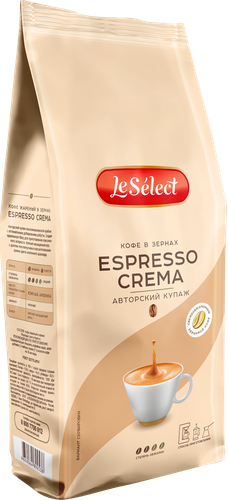 Кофе зерновой LE SELECT Espresso Crema жареный, 1кг, изображение