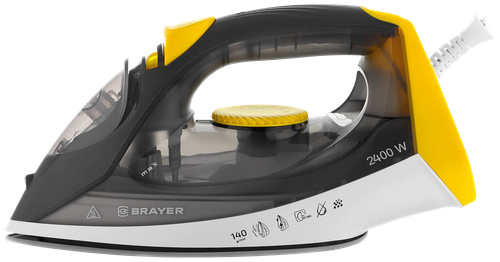 Утюг BRAYER 2400Вт, вертикальное отпаривание, антикапля, самоочистка Арт. BR4003GY, изображение