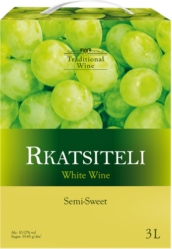 Вино TRADITIONAL WINE Ркацители сортовое белое полусладкое, 3л, детальное фото