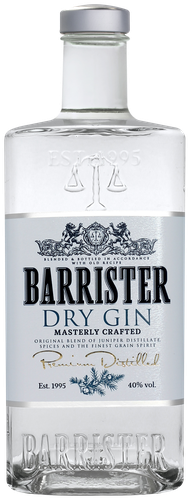 Джин BARRISTER Dry сухой 40%, 1л, детальное фото