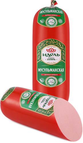 Колбаса вареная ИДЕЛЬ Мусульманская, Халяль, весовая, вид