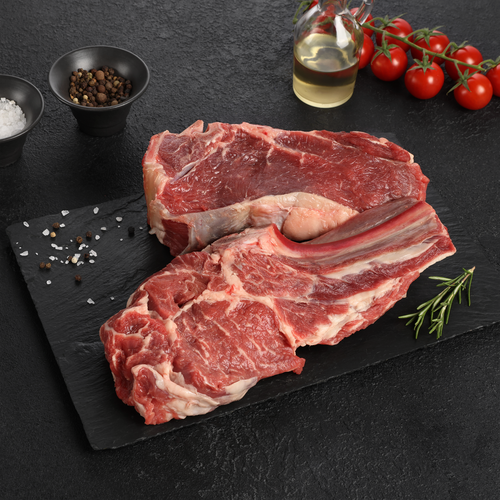 Говядина фермерская, антрекотная часть, на кости ЛЕНТА FRESH, крупный план