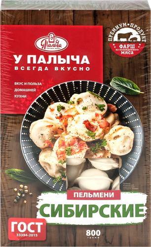 Пельмени У ПАЛЫЧА Сибирские, ГОСТ, 800г, картинка